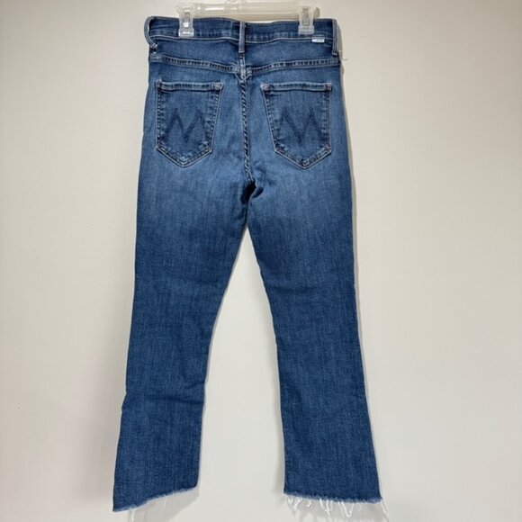 MOTHER The Insider Crop Step Fray Jeans in "Girl Crush" Sz. 27 DEFECTS - Picture 2 of 13